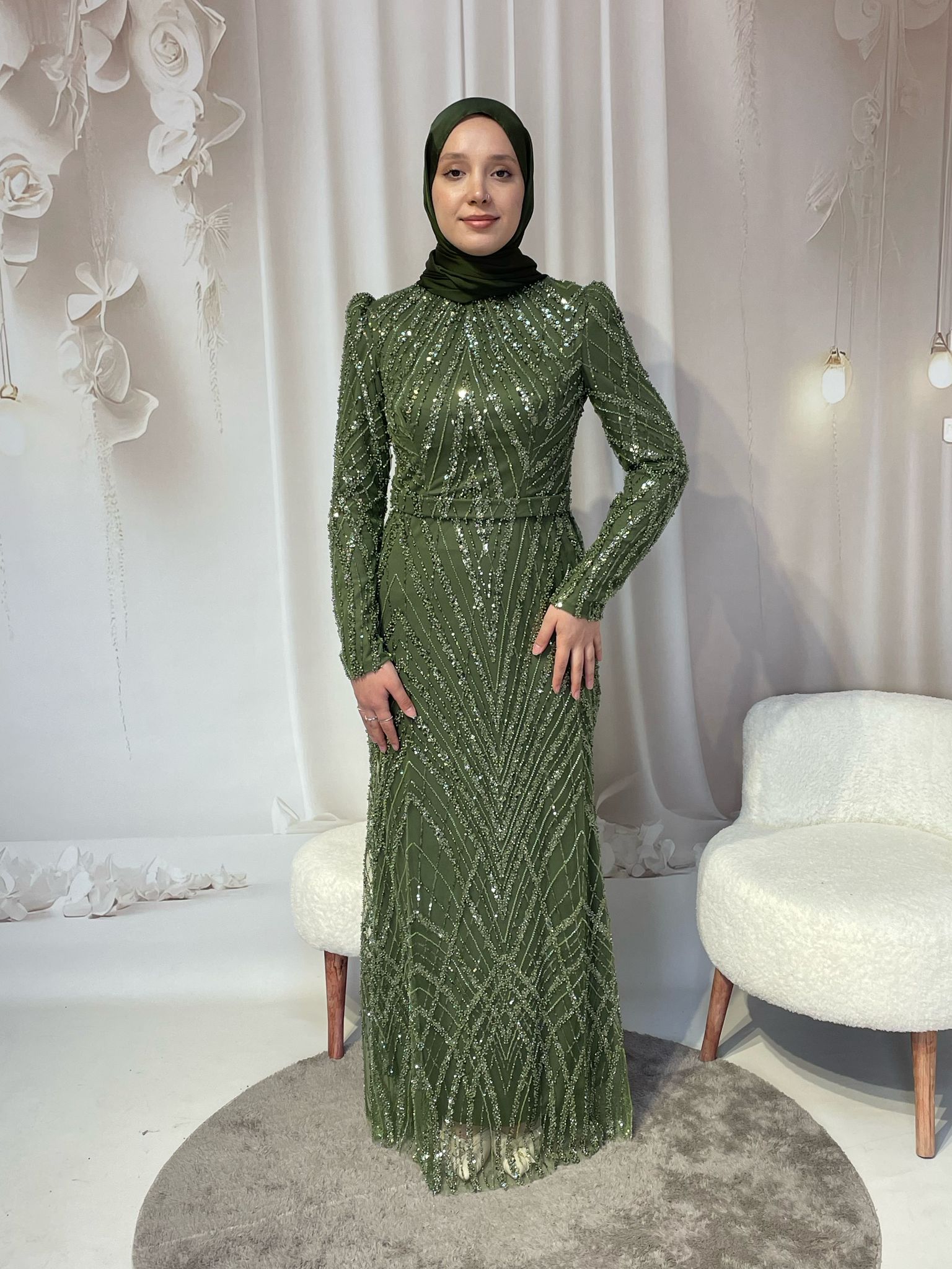 Pearl Elegance Hijab Evening Dress Deniz Ahmet ahin Pearl Elegance Hijab Evening Dress Deniz Ahmet ahin