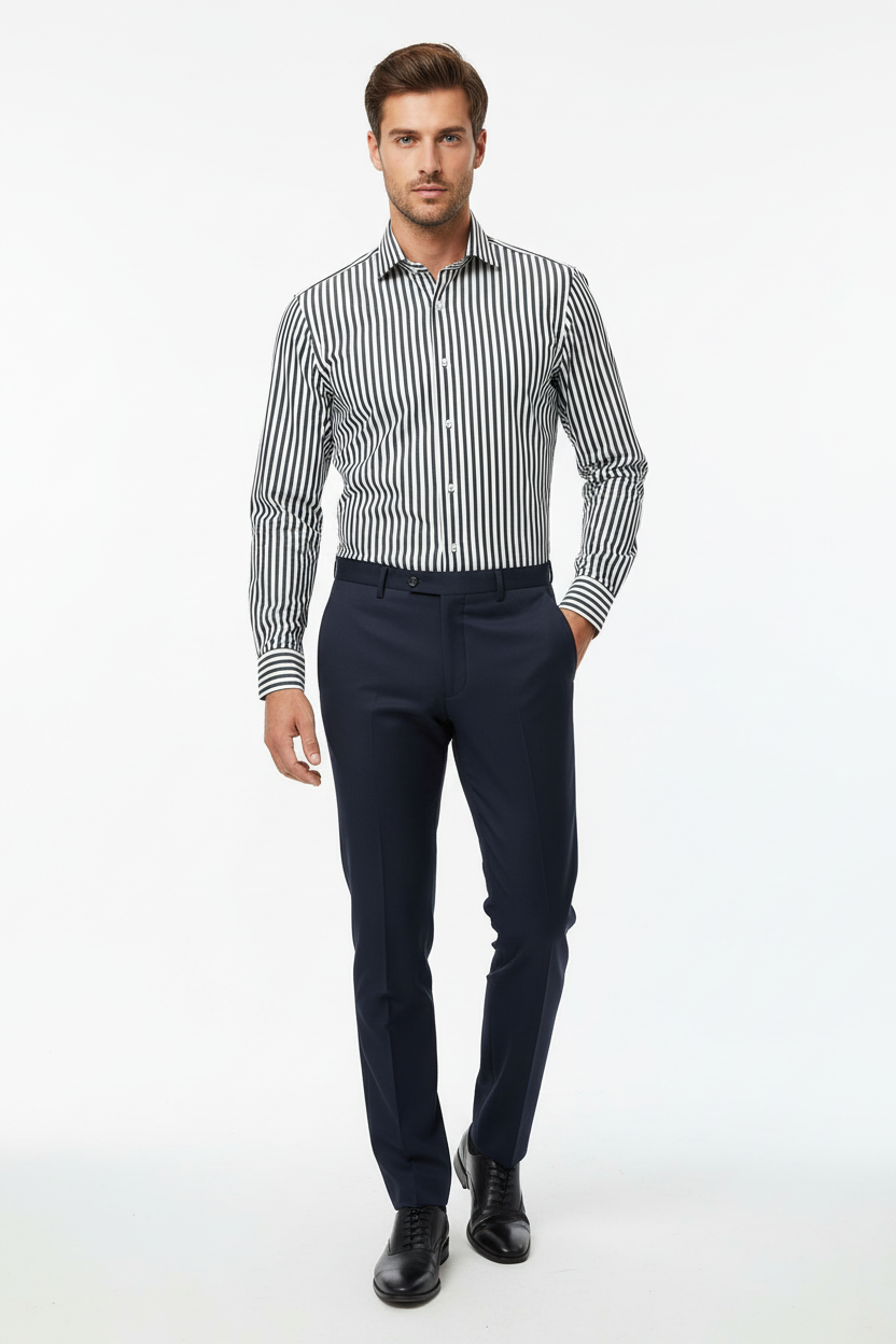 Çizgili Slimfit Gömlek