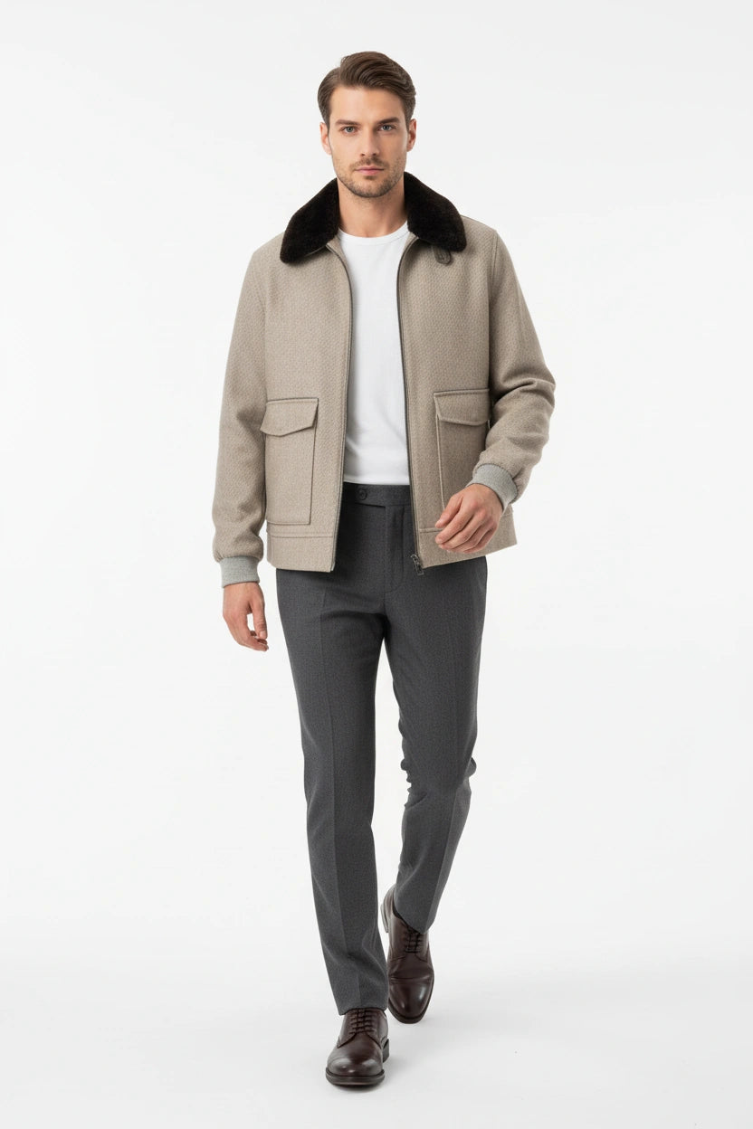 Yaka Kürklü Casual Mont