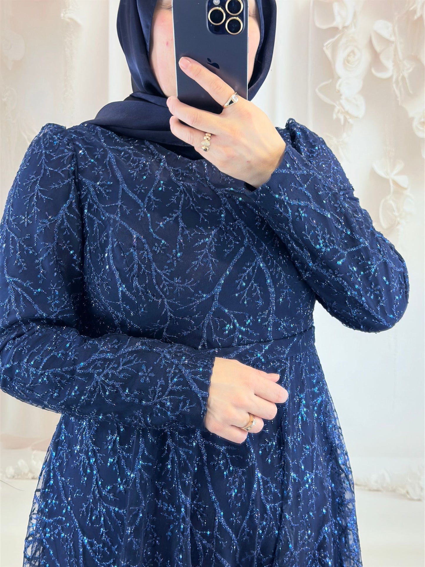 Rosa Tesettür Abiye